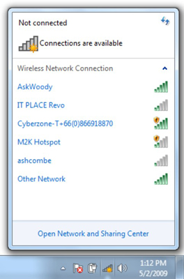 Click the Wi-Fi icon and see if your network is listed.