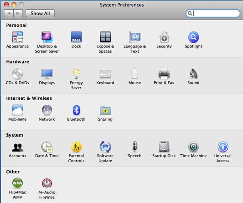 Click the System Preferences icon in the Dock.