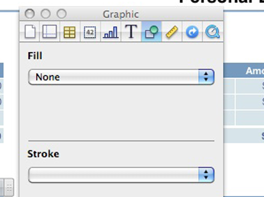 Click the Graphic Inspector button in the Inspector toolbar.