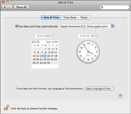 Change date and time preferences.