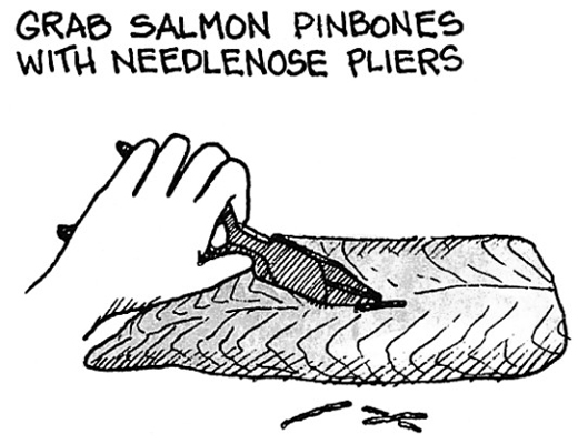 Pull the pinbones out of salmon.