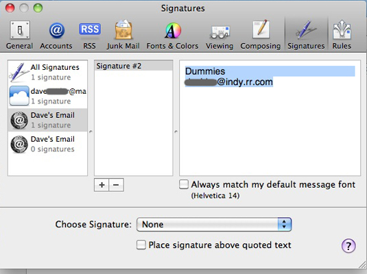 Click inside the text entry box and type the signature.