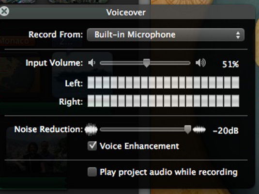 Drag the input volume slider to a comfortable level.