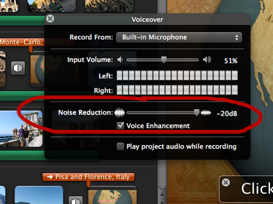 Drag the Noise Reduction slider to the right.