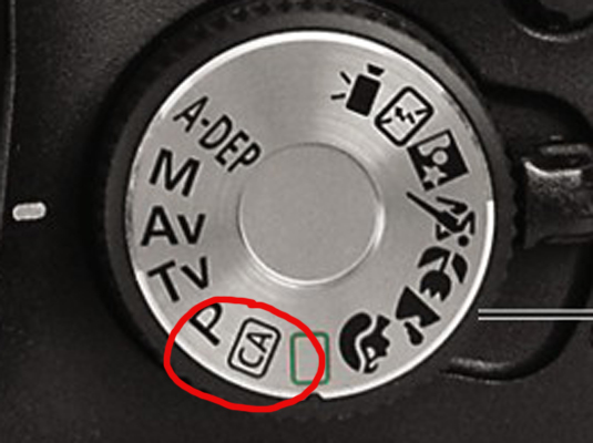 Set the Mode dial on the top of the camera to the CA setting.