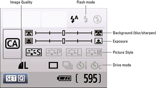 Make sure the Creative Auto version of Shooting Settings menu is displayed.