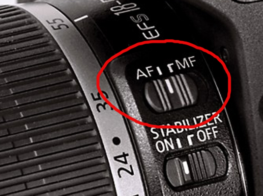 For fastest shooting, switch to manual focusing using the lens switch.