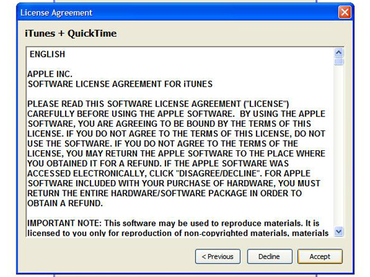 Click the option to accept the terms of the License Agreement, and then click Next.