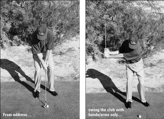 In your backswing, hinge your wrists so that the shaft is horizontal.