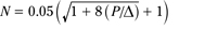 The equation for calculating fixed ratio trading proportions.