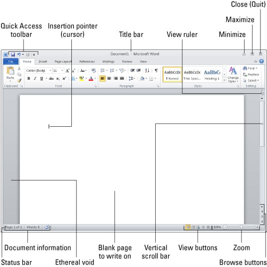 Word 2010 For Dummies Cheat Sheet