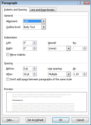 what is a dialog box launcher in microsoft word