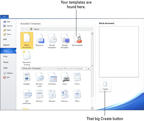 using microsoft word templates