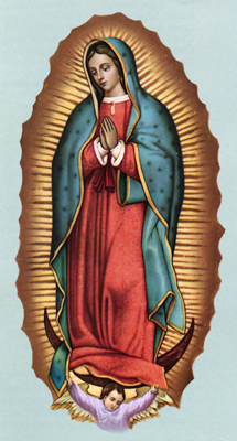 The famous depiction of Our Lady of Guadalupe.