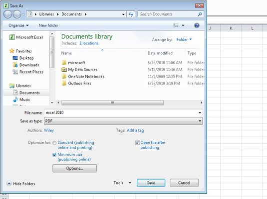 Beside the Optimize For heading, select Standard or Minimum Size.