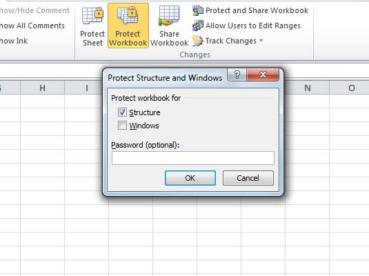 You can protect the structure and windows in a workbook.