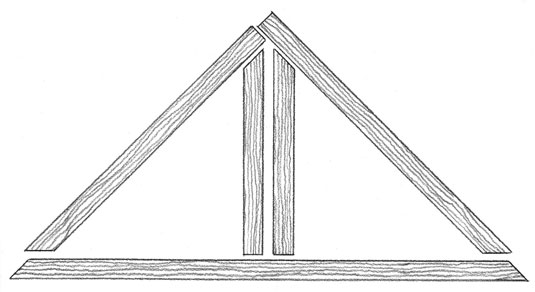 Sleeping shelf frame assembly.