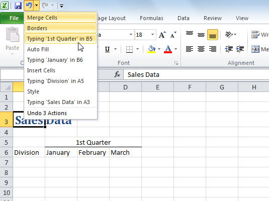 In excel how to undo How to