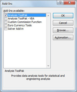 data analysis toolpak vba windows 10 not working