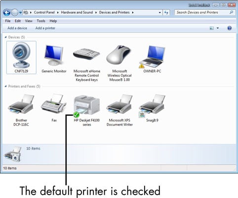 valgfri piedestal Manøvre For Seniors: How to Set a Default Printer - dummies