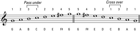 Make use of F-sharp for a G major scale.
