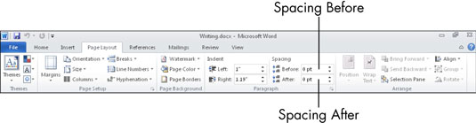 change default paragraph spacing in word 2010