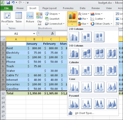 Excel Create A Chart From Selected Range Of Cells