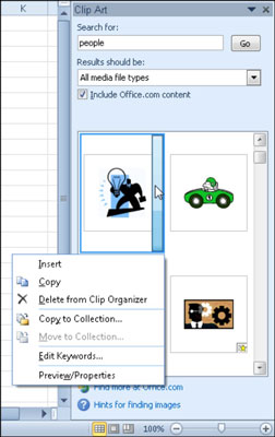 Select the desired clip art image.