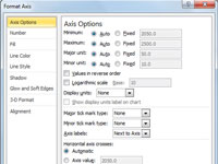 how to format x axis in excel