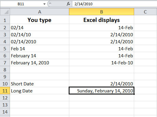 Enter a date into a cell.