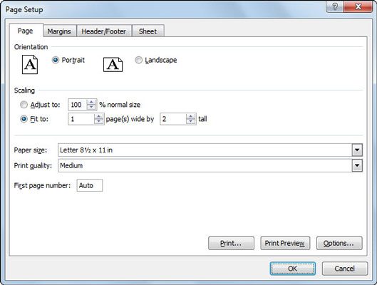 Select the Fit To option and specify the number of pages wide and/or tall for your printout.