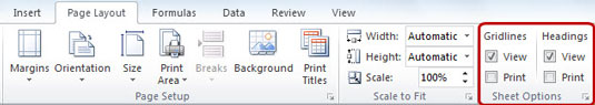 Click the Page Layout tab in the Ribbon.