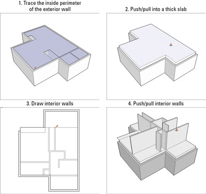 How To Add Floors To A Building Model In Google Sketchup 8 Dummies