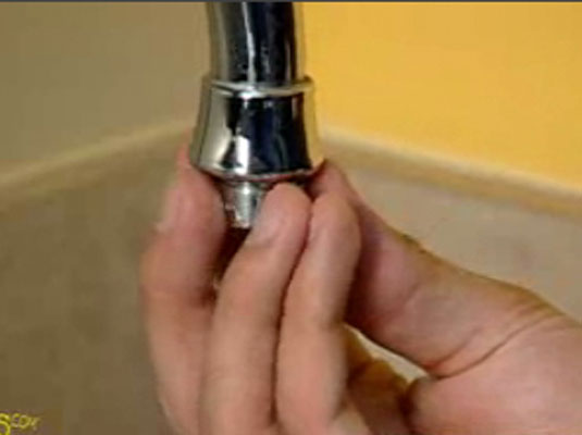 Reinstall the aerator on the faucet.