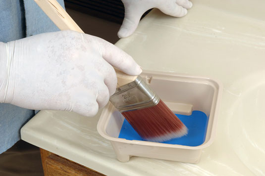 Dip your brush bristles straight down into the paint.