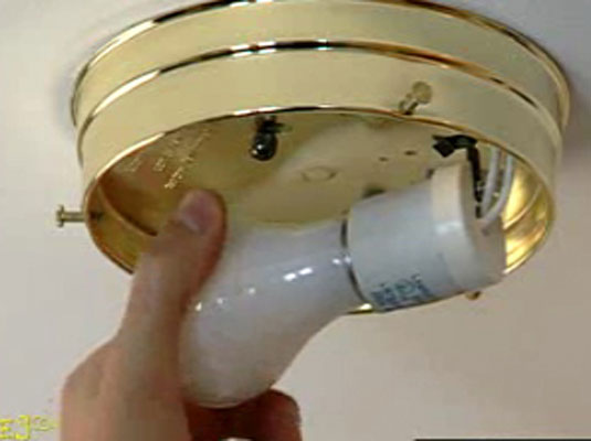 Remove the light bulbs from the fixture.