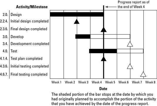 Create a progress Gantt chart.