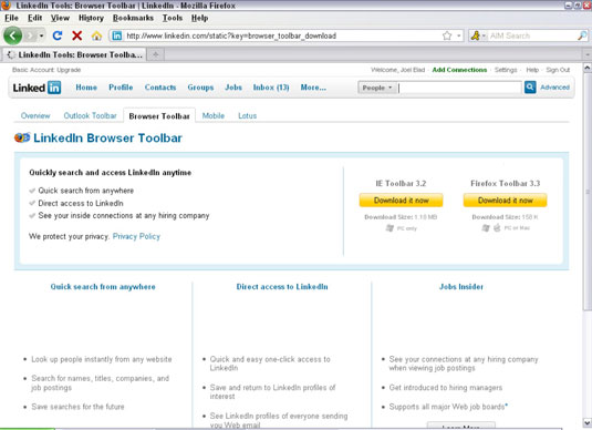 How To Install The Linkedin Internet Explorer Toolbar Dummies