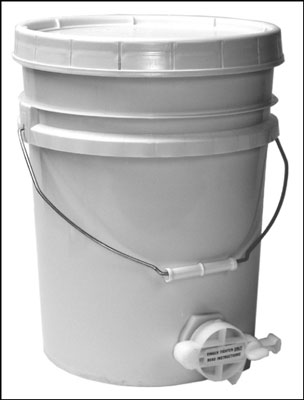 The honey gate valve on this five gallon bucket makes bottling your honey a breeze.