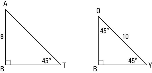 Identifying the 45 – 45 – 90 Degree Triangle - dummies