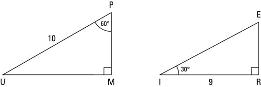 Identifying The 30 60 90 Degree Triangle Dummies