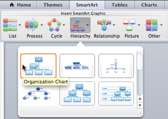 Picture Organization Chart Smartart Graphic