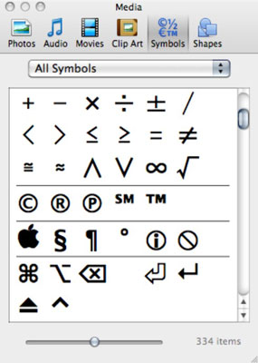 Inserting Symbols and Special Characters in Office 2011 for Mac - dummies