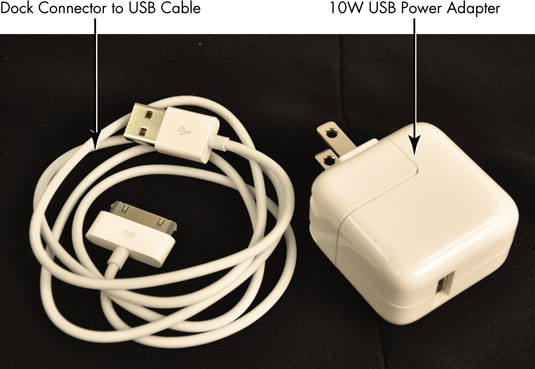 Gently plug the USB end (the smaller of the two connectors) of the Dock Connector to USB Cable into the USB Power Adapter.