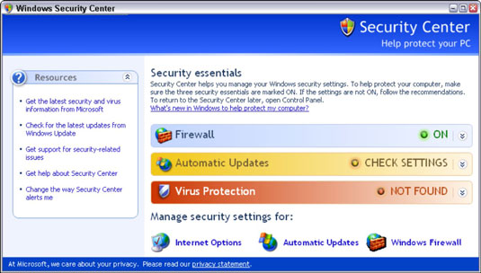 microsoft antivirus software windows xp