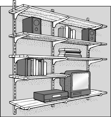 How To Install A Shelving System Dummies, Slotted Rail Shelving Unit Dimensions