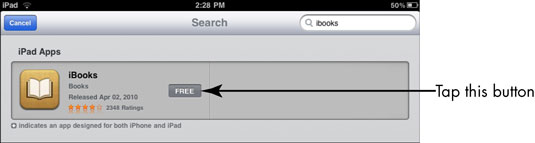 Or search for the app you want by tapping the Search field, entering a search term, and tapping the Search button.