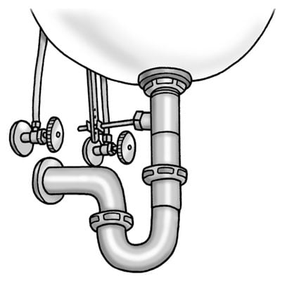 Diagram sink plumbing under kitchen Double Kitchen