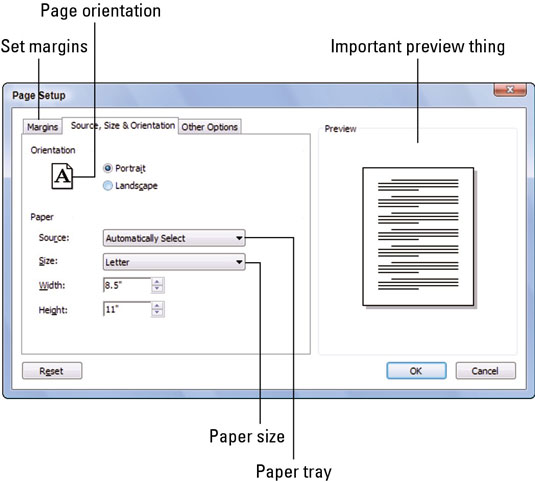 Use Page Setup to Troubleshoot PC Printing - dummies