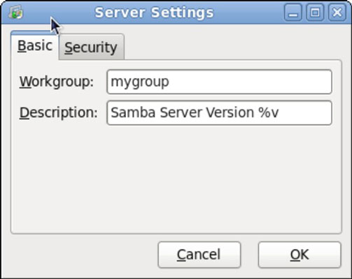 Network Administration: Samba Server Configuration Tool - dummies